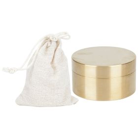 Outdoor Waterproof  Round Shape Brass Box Metal Jewelry Sealed Container Dustproof Moisture Proof Coin Storage Box(L )