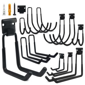 12-piece garage hook Heavy duty, utility steel garage storage hooks, wall-mounted garage hooks and organizers for organizing power tools, ladders