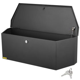 VEVOR Trailer Tongue Box, Carbon Steel Tongue Box Tool Chest, Heavy Duty Trailer Box Storage with Lock and Keys