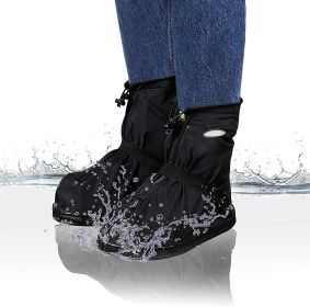 Short Waterproof Shoe Covers for Rain. 20 Pairs of Reusable Walking Boot Covers with Rubber Sole; XX-Large. Non-Slip PVC Galoshes for Women and Men. Z