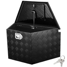 VEVOR Trailer Tongue Box, Aluminum Alloy Diamond Plate Tongue Box Tool Chest, Heavy Duty Trailer Box Storage with Lock and Keys