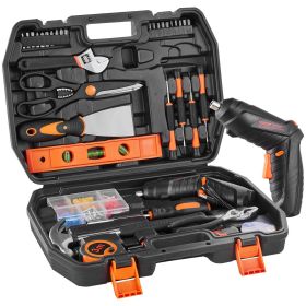 VEVOR Tool Kit 96 Piece Household Hand Tool Set Cordless Screwdriver Tool Case