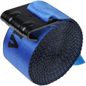 VEVOR Winch Straps, 4" x 30', 6000 lbs Load Capacity, 18000 lbs Breaking Strength, Truck Straps with Flat Hook