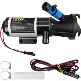 VEVOR RV Macerator Pump, 12V 12GPM Self-priming Water Waste Pumps w/RV Connector & Hose, 16 ft Lifting Height, 60s Dry Run Quick Release