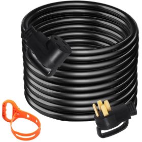 VEVOR 15Ft 50 Amp RV Extension Cord Durable Premium Power Cord RV 26.5mm Wire Diameter Extension Cord Copper Wire RV Cord Power Supply Cable for Trail