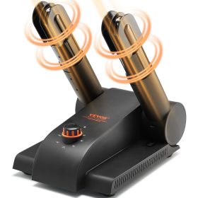 VEVOR 180Â° Foldable 2-Tube Shoe Dryer Boot Dryer with Heat Blower Black & Orange