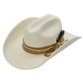 Rosy Ultra Felt Wrap Band Feather Western Drifter Hat