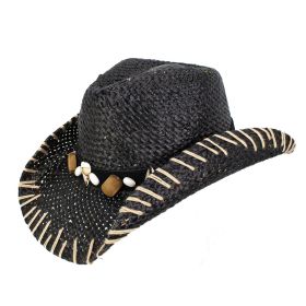 Diesel Straw Striped Western Drifter Cowboy Hat