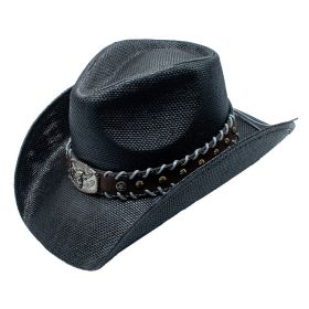 Sax Toyo Straw Buckle Steer Star Western Drifter Cowboy Hat