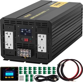 VEVOR Power Inverter, 5000W Modified Sine Wave Inverter, DC 12V to AC 110V Car Converter, with LCD Display, Remote Controller, LED Indicator