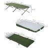 Outsunny Camping Cot, Outdoor Folding Bed Set with Mattress, Sleeping Bag, Pillow, and Carry Bag, Comfortable and Portable, for Travel Camp Beach