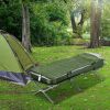 Outsunny Camping Cot, Outdoor Folding Bed Set with Mattress, Sleeping Bag, Pillow, and Carry Bag, Comfortable and Portable, for Travel Camp Beach