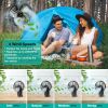 Foldable Camping Fan with Emergency Power Bank 270¬∞ Oscillating Rechargeable Tripod Fan for Hiking Fishing Personal Desk Fan with 4 Speeds 3 Brightne