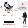 SUNNYFEEL Rocking Camping Chair, Luxury Padded Recliner, Oversized Folding Lawn Chair with Pocket, Heavy Duty for Outdoor/Picnic/Lounge/Patio