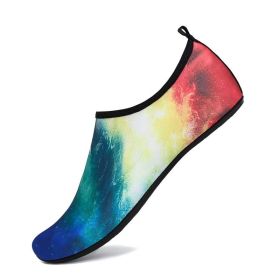 Men&#39;s Water Shoes Quick Drying Swimming Socks Women Yoga Shoes Summer Aqua Sandals Non Slip Barefoot Slippers for Beach Vacation (Color: P18, size: 42-43 (feet 25.5cm))