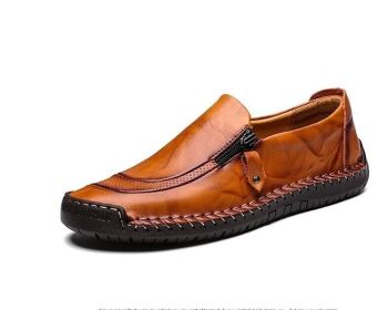 Mens Leather Loafers Boots Shoes (Color: colorful, size: 12)