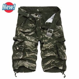 Men Cargo Shorts Casual Loose Short Pants Camouflage Military Summer Style Knee Length Plus Size 10 Colors Shorts Men (Color: 6, size: 32)