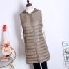 Hooded Women's Down Vest Long Coat Slim Fashion Ultra Light White Duck Down Waistcoat Female Fashion Winter Ladies Jacket Vests