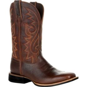 Men's Red Reno Western Cowboy Pointed Toe Knee High Pull On Tabs Boots (Color: Brown, size: 41)