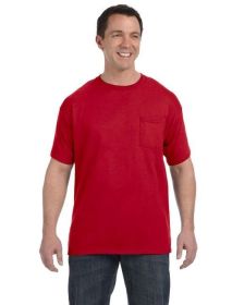 Men's Authentic-T Pocket T-Shirt - ASH - S (Color: DEEP RED, size: L)