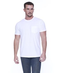 Men's CVC Pocket T-Shirt - BLACK - XS (Color: White, size: S)