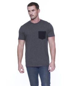 Men's CVC Pocket T-Shirt - BLACK - XS (Color: CHARCL HTHR/ BLK, size: 3XL)