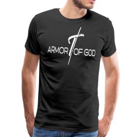 Armor Of God Graphic Text Mens T-Shirt (Color: Black, size: M)