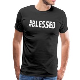 Blessed Mens Premium T-Shirt (Color: Black, size: M)