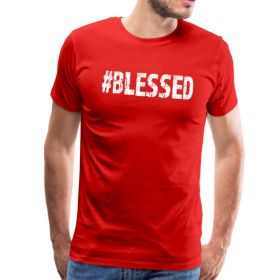 Blessed Mens Premium T-Shirt (Color: Red, size: 2XL)