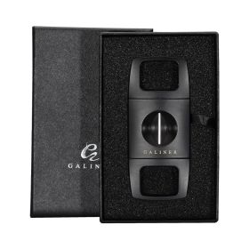 GALINER Professional Cigar Lighter With Punch Cutter Set New Home Accessories Knife Cigar Clipper Luxury Torch Lighter (Color: Only Black Cutter)