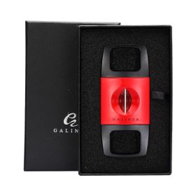 GALINER Professional Cigar Lighter With Punch Cutter Set New Home Accessories Knife Cigar Clipper Luxury Torch Lighter (Color: Only Red Cutter)