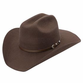 Oliver Wool Felt Band Buckle Western Drifter Hat (Color: Dark Brown)