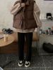 Winter Lapel Puffer Vest , Casual Pocket Fashion Loose Puffer Vest, Women's Clothing