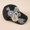 Baseball hat applique pearl sun hat fashion outdoor leisure sunshade cap new summer women