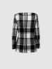 Plaid Button Down Long Sleeve Lapel Coat; Fashion Winter Blazer