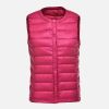 Women's Ultra Light Duck Down Vest Autumn Winter Warm Round Collar Sleeveless Coat 2019 Light Weight Korean All Match Thin Vests