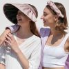 Summer Shell Sunshade Hat UV Protection Dual Use Hair Hoop Sun Hat For Women Outdoor Beach Soft Foldable Wide Brim Bucket Caps Folded Hair Hoop