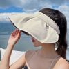 Summer Shell Sunshade Hat UV Protection Dual Use Hair Hoop Sun Hat For Women Outdoor Beach Soft Foldable Wide Brim Bucket Caps Folded Hair Hoop