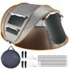 5-8 Person Pop Up Tent Automatic Setup Camping Tent Waterproof Instant Setup Tent with 4 Tent Poles 2 Mosquito Net Windows Carrying Bag for Hiking Cli