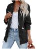 Button Solid Jacket With Pockets; Long Sleeve Casual Every Day Top For Spring & Fall; Women's Clothing